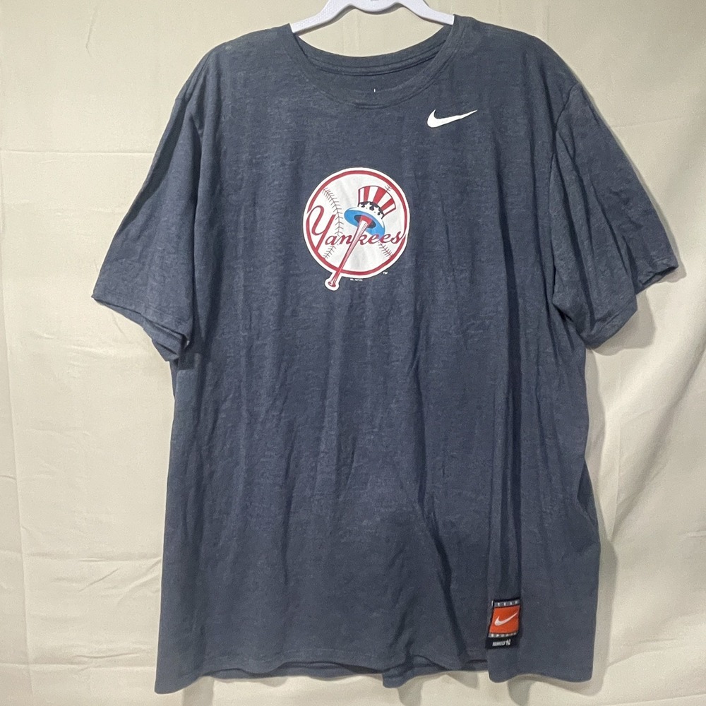 Nike New York Yankees Cooperstown Collection Gray Shirt Mens 2XL Gameday Gear